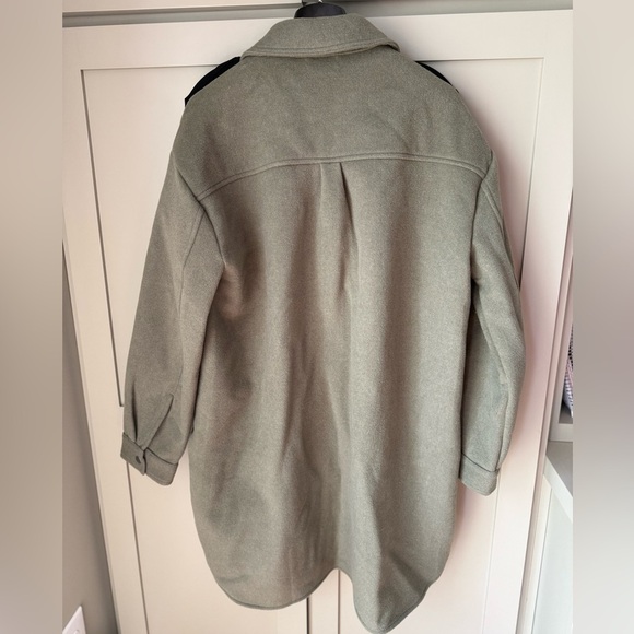 NWOT TALBOTS Sage/Olive Green Wool-Blend Shacket SZ L - Never Worn - Picture 15 of 16